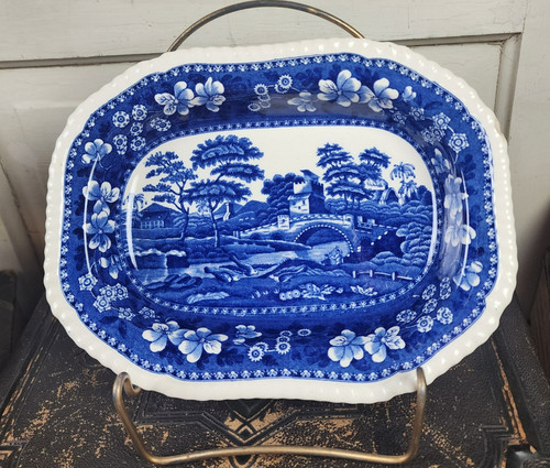 Vtg spode tower blue oval - tower,