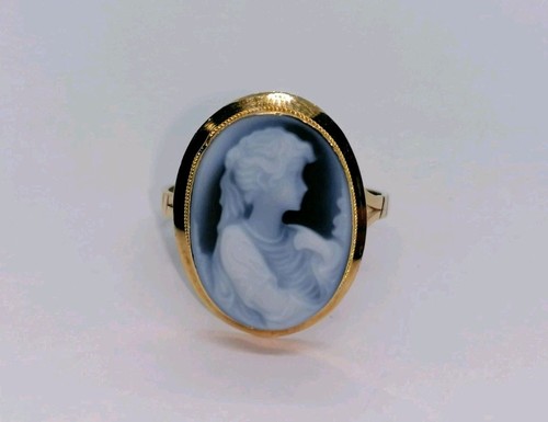 Anello cammeo intagliato agata