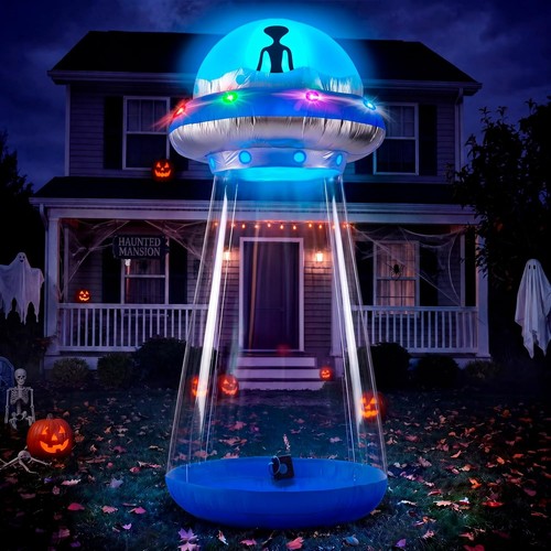 Ufo gonfiabile halloween - ufo, alto