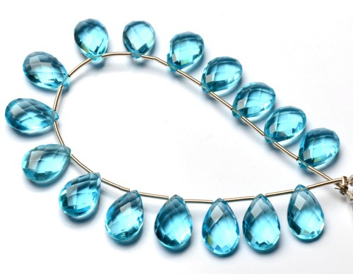 Topazio blu colore quarzo - blu, 14x9